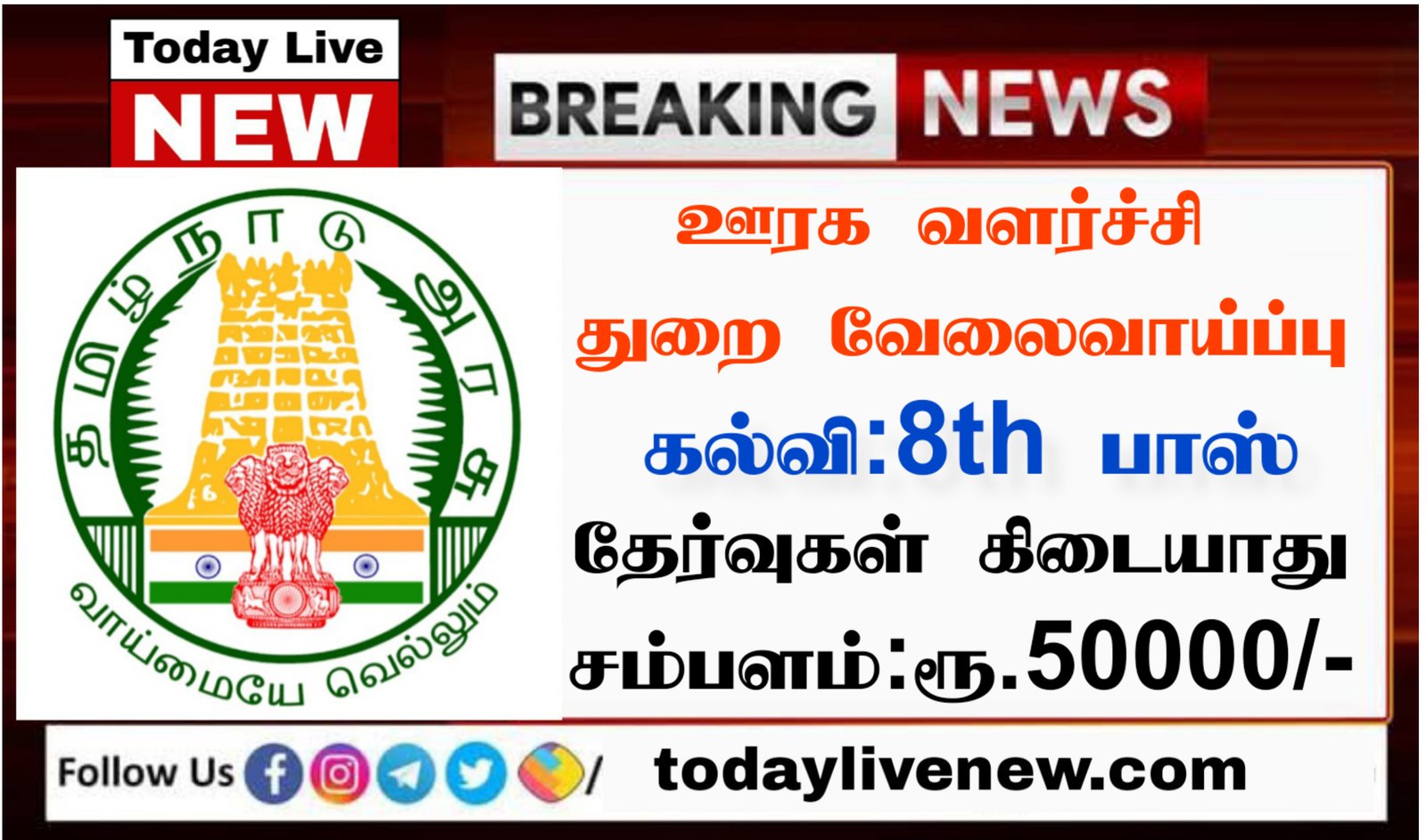 Tiruppur TNSRLM Recruitment 2022